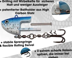 Wild Devil Baits Giant Sea Shad Dorsch Heilbutt Seelachs Köder Meeresangeln Angelköder