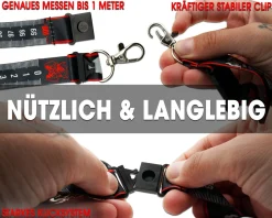 Wild Devil Baits Line Cutter mit Lanyard mit Massband Schlüselband mit Measure Scale Tungsten Steel Schnur Clipper Angelzubehör
