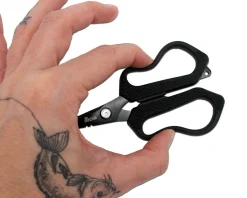Wild Devil Baits Line Scissors 12cm Angelschere Schnurschere Schere zum Schneiden von Angelschnüren Angelzubehör