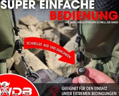 Wild Devil Baits Magnetic Release Clip Magnet Clip Angeln Magnet Adapter mit Karabiner für Kescher Landing Net Fliegenkescher Angelzubehör Angelzubehör