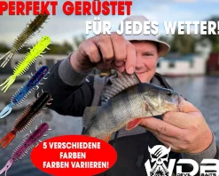 Wild Devil Baits Micro Grub Mix 4cm UL Mini Gummifisch Gummiköder Barsch Forelle Angelköder