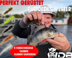 Wild Devil Baits  Micro Larva Mix 5cm UL Mini Gummifisch Gummiköder Barsch Forelle Angelköder