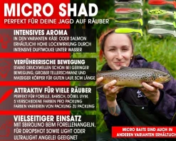 Wild Devil Baits Micro Shad Mix UL Mini Gummifisch Gummiköder Barsch Forelle Angelköder