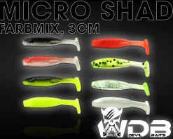 Wild Devil Baits Micro Shad Mix UL Mini Gummifisch Gummiköder Barsch Forelle Angelköder