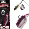 Wild Devil Baits Multi Tail Spinnerbait Spinner Bait Kunstköder Spin Jig Angelköder Barsch Hecht Zander-Hot Pink Angelköder