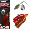 Wild Devil Baits Multi Tail Spinnerbait Spinner Bait Kunstköder Spin Jig Angelköder Barsch Hecht Zander-Red Devil Angelköder