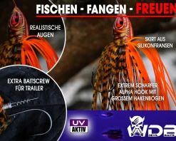 Wild Devil Baits Multi Tail Spinnerbait Spinner Bait Kunstköder Spin Jig Angelköder Barsch Hecht Zander Angelköder