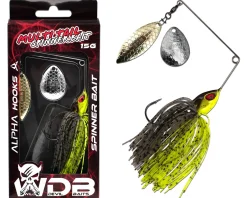 Wild Devil Baits Multi Tail Spinnerbait Spinner Bait Kunstköder Spin Jig Angelköder Barsch Hecht Zander-UV Green Pumpkin Chartreuse Angelköder