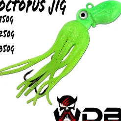 Wild Devil Baits Octopus Jig Green Flash Dorsch Heilbutt Seelachs Köder Pilker Meeresangeln  Angelköder