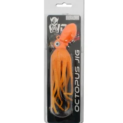 Wild Devil Baits Octopus Jig Orange Glitter Dorsch Heilbutt Seelachs Köder Pilker Meeresangeln  Angelköder