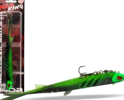Wild Devil Baits Pela King Pelagic Köder Pelagisch Angeln Shad Kunstköder Vertikal Köder V Tail Gummifisch-Black Atom Angelköder