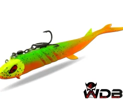 Wild Devil Baits Pela King Pelagic Köder Pelagisch Angeln Shad Kunstköder Vertikal Köder V Tail Gummifisch-Fire Tiger Angelköder