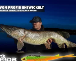 Wild Devil Baits Pela King Pelagic Köder Pelagisch Angeln Shad Kunstköder Vertikal Köder V Tail Gummifisch-Fire Tiger Angelköder