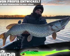 Wild Devil Baits Pela King Pelagic Köder Pelagisch Angeln Shad Kunstköder Vertikal Köder V Tail Gummifisch-Green Flash Angelköder