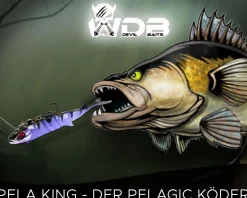 Wild Devil Baits Pela King Pelagic Köder Pelagisch Angeln Shad Kunstköder Vertikal Köder V Tail Gummifisch-Baby Zander Angelköder
