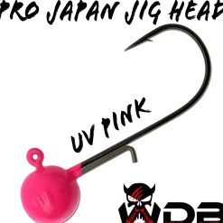 Wild Devil Baits Pro Japan Jig Head UV Pink Jigkopf Baitholder Jighaken Bleikopf  Angelköder