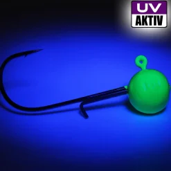 Wild Devil Baits Pro Japan Jig Head UV Green Jigkopf Baitholder Jighaken Bleikopf  Jighaken
