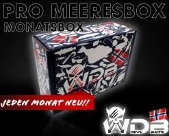 Wild Devil Baits Pro Meeres Monatsbox Angelköder Meeresangeln Promo Lure Box Norwegen Geschenk Meeresangler Angelköder