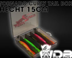 Wild Devil Baits Ready2Fish Tornado Curly Tail mit Box Twister Gummifisch Set mit Jighaken fertig zum Angeln Angelköder