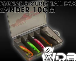 Wild Devil Baits Ready2Fish Tornado Curly Tail mit Box Twister Gummifisch Set mit Jighaken fertig zum Angeln Angelköder