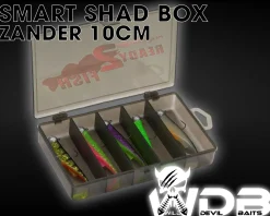Wild Devil Baits Ready2Fish Smart Shad Zander mit Box Gummifisch Set mit Jighaken Kunstköder Gummiköder Angelköder
