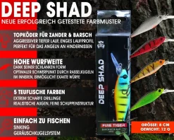 Wild Devil Baits Ready2Fish Wobbler Set Deep Shad in Box Wobbler Hardbaits für Hecht Zander Barsch  Angelköder