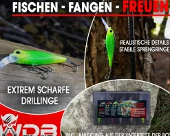 Wild Devil Baits Ready2Fish Wobbler Set Deep Shad in Box Wobbler Hardbaits für Hecht Zander Barsch  Angelköder