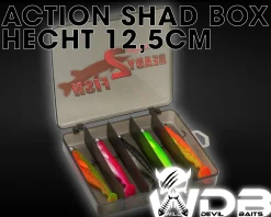 Wild Devil Baits Ready2Fish Action Shad mit Box Gummifisch Set mit Jighaken fertig zum Angeln Angelköder