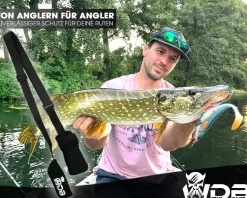 Wild Devil Baits Rod Protector Adjustable Neopren Rutenschutz verstellbar Rutenband Rutenschoner Rutensocke Schutz für Angelruten Angelzubehör