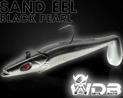 Wild Devil  Baits Sand Eel Black Pearl Sandaal Meeres Shad Gummifisch Angelköder