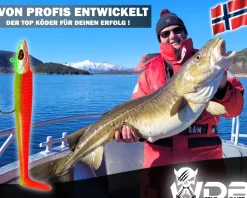 Wild Devil Baits Sand Eel Fire Tiger Sandaal Meeres Shad Gummifisch Angelköder