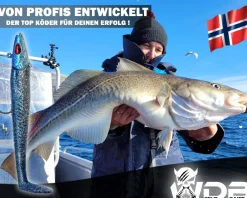 Wild Devil Baits Sand Eel Blue Hering Sandaal Meeres Shad Gummifisch Angelköder