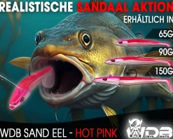 Wild Devil Baits Sand Eel Hot Pink Sandaal Meeres Shad Gummifisch Angelköder