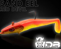 Wild Devil Baits Sand Eel Red Devil Sandaal Meeres Shad Gummifisch Angelköder