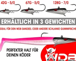 Wild Devil Baits Sandeel Jig Head Jighaken Sand Eel Jigkopf Jig Hook Bleikopf Meeresangeln Jighead Norwegen Angelköder