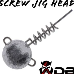 Wild Devil Baits Screw Jig Head Schraub Jigkopf Spiral Bleiköpfe Schraub Jighaken  Angelköder