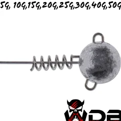 Wild Devil Baits Screw Jig Head Schraub Jigkopf Spiral Bleiköpfe Schraub Jighaken  Angelköder