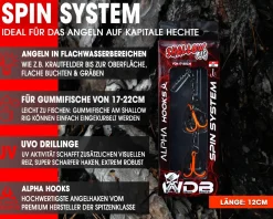 Wild Devil Baits Shallow Rig Spin System Gummifischsystem Hecht Screw Stinger System Big Bait System Zielfische