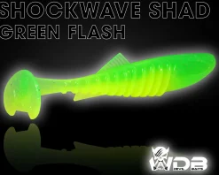 Wild Devil Baits Shockwave Shad Green Flash Gummifisch Kunstköder Softlure Gummiköder Hecht Barsch Zander Angelköder Raubfischköder Angelköder