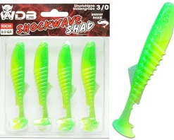 Wild Devil Baits Shockwave Shad Green Flash Gummifisch Kunstköder Softlure Gummiköder Hecht Barsch Zander Angelköder Raubfischköder Angelköder