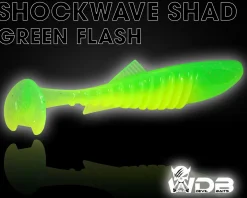 Wild Devil Baits Shockwave Shad Green Flash Gummifisch Kunstköder Softlure Gummiköder Hecht Barsch Zander Angelköder Raubfischköder Angelköder