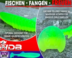 Wild Devil Baits Shockwave Shad Green Flash Gummifisch Kunstköder Softlure Gummiköder Hecht Barsch Zander Angelköder Raubfischköder Angelköder