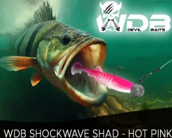 Wild Devil Baits Shockwave Shad Hot Pink Gummifisch Kunstköder Softlure Gummiköder Hecht Barsch Zander Angelköder Raubfischköder Angelköder