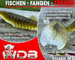 Wild Devil Baits Shockwave Shad Klares Wasser Gummifisch Kunstköder Softlure Gummiköder Hecht Barsch Zander Angelköder Raubfischköder Angelköder