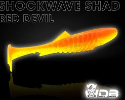 Wild Devil Baits Shockwave Shad Red Devil Gummifisch Kunstköder Softlure Gummiköder Hecht Barsch Zander Angelköder Raubfischköder Angelköder