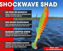 Wild Devil Baits Shockwave Shad Gummifisch Kunstköder Softlure Gummiköder Hecht Barsch Zander Angelköder Raubfischköder Angelköder