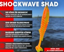 Wild Devil Baits Shockwave Shad Gummifisch Kunstköder Softlure Gummiköder Hecht Barsch Zander Angelköder Raubfischköder Angelköder