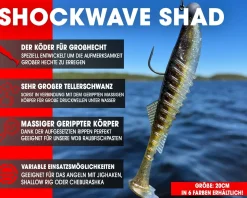 Wild Devil Baits Shockwave Shad Gummifisch Kunstköder Softlure Gummiköder Hecht Barsch Zander Angelköder Raubfischköder Angelköder