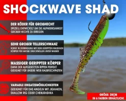 Wild Devil Baits Shockwave Shad Gummifisch Kunstköder Softlure Gummiköder Hecht Barsch Zander Angelköder Raubfischköder Angelköder