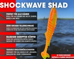 Wild Devil Baits Shockwave Shad Gummifisch Kunstköder Softlure Gummiköder Hecht Barsch Zander Angelköder Raubfischköder Angelköder